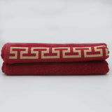 Face Towel Greek Border 50x100 - Maroon, Home & Lifestyle, Face Towels, Chase Value, Chase Value