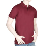 Men's Half Sleeves Polo T-Shirt - Maroon, Men, T-Shirts And Polos, Chase Value, Chase Value