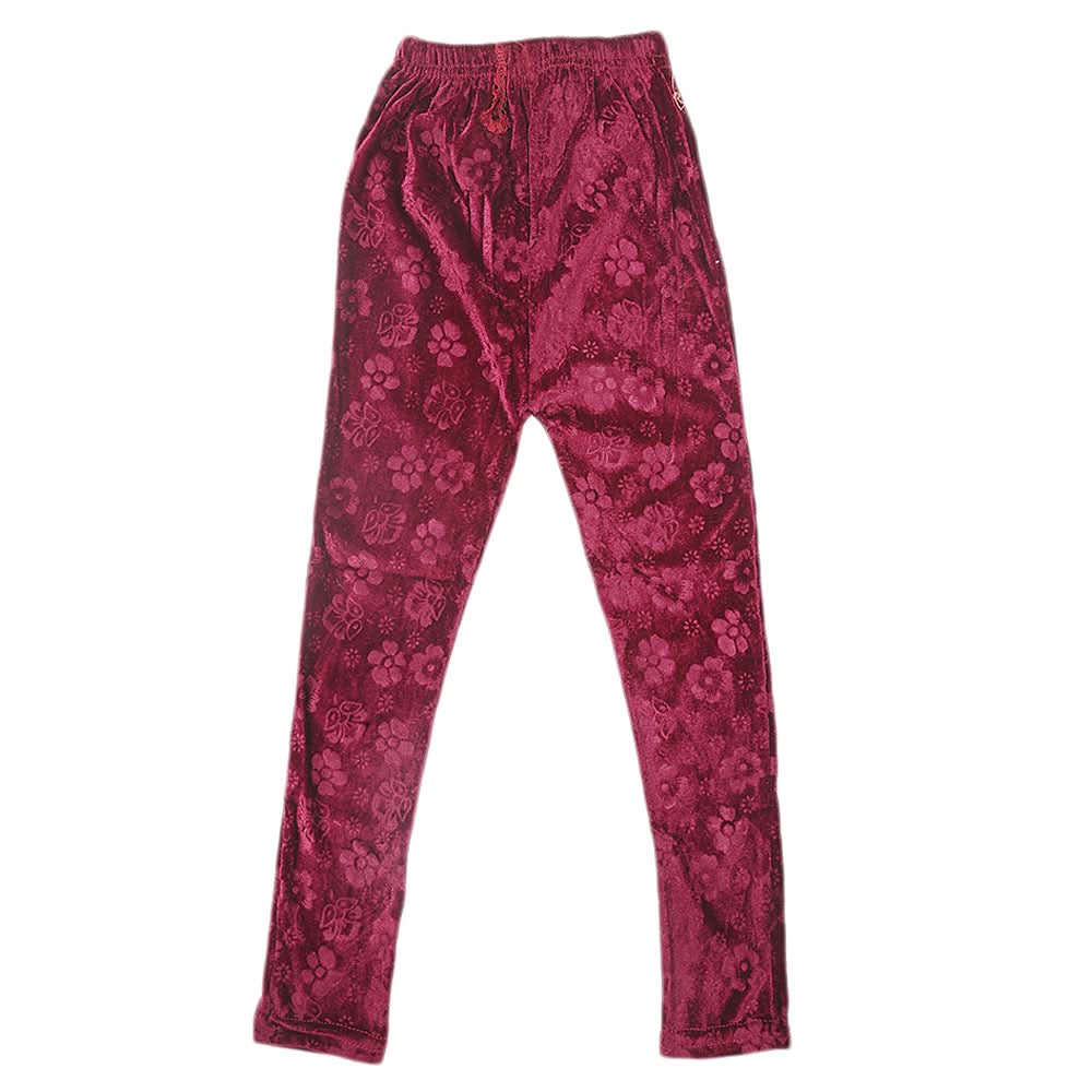 Girls Velvet Tights - Purple, Kids, Tights Leggings And Pajama, Chase Value, Chase Value