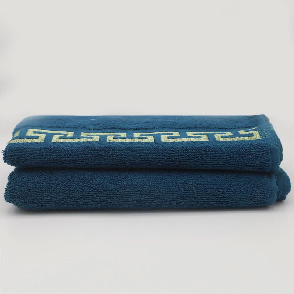 Face Towel Greek Border - Navy Blue, Home & Lifestyle, Face Towels, Chase Value, Chase Value