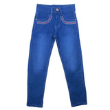 Girls Denim Embroidered Pant - Royal Blue, Kids, Pants And Capri, Chase Value, Chase Value