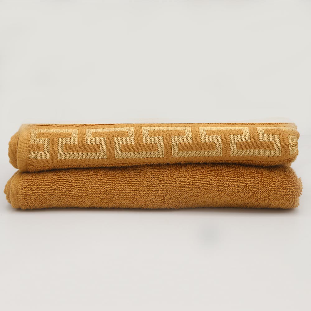 Face Towel Greek Border 50x100 - Golden, Home & Lifestyle, Face Towels, Chase Value, Chase Value