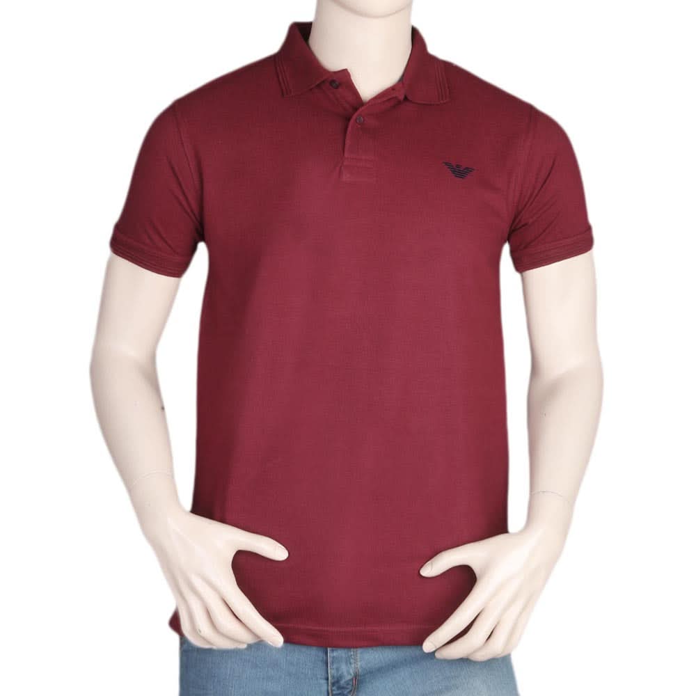 Men's Half Sleeves Polo T-Shirt - Maroon, Men, T-Shirts And Polos, Chase Value, Chase Value