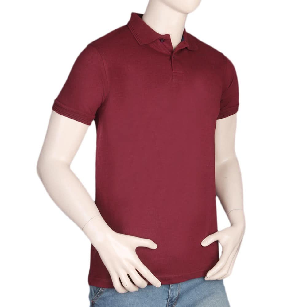 Men's Half Sleeves Polo T-Shirt - Maroon, Men, T-Shirts And Polos, Chase Value, Chase Value
