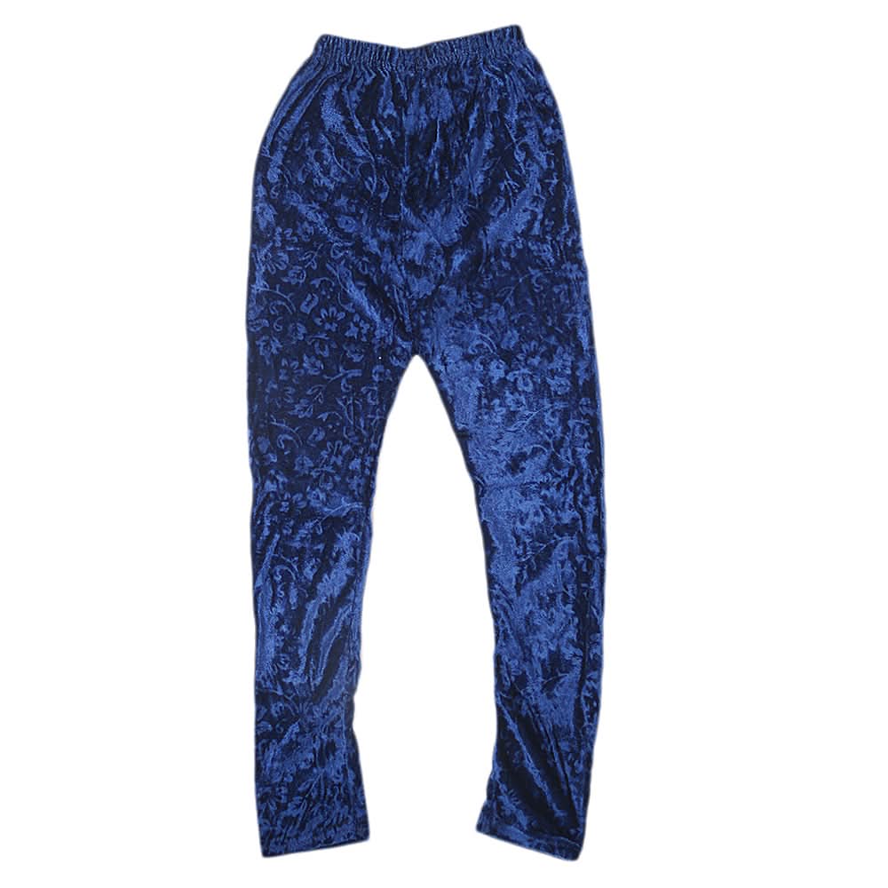 Girls Velvet Tights - Royal Blue, Kids, Tights Leggings And Pajama, Chase Value, Chase Value