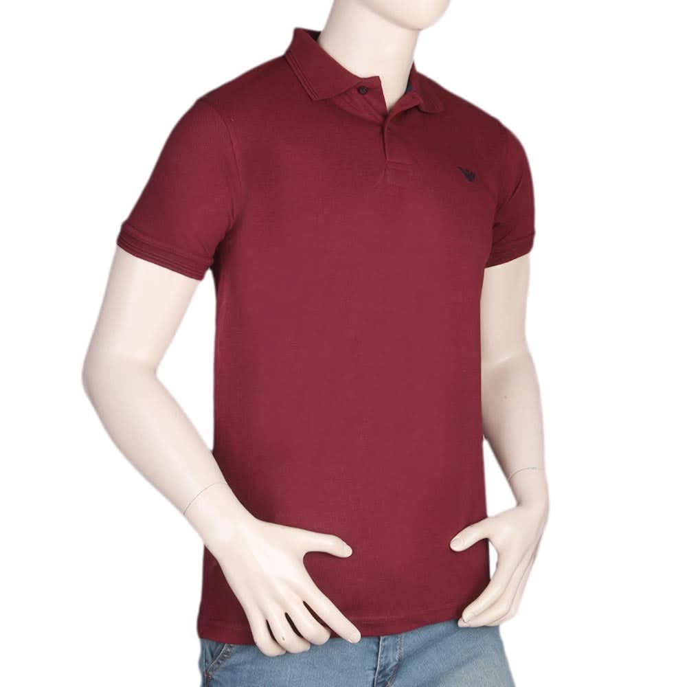 Men's Half Sleeves Polo T-Shirt - Maroon, Men, T-Shirts And Polos, Chase Value, Chase Value