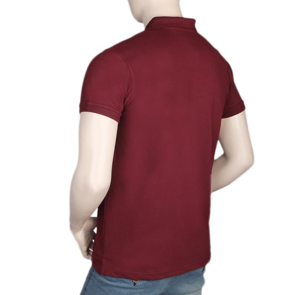 Men's Half Sleeves Polo T-Shirt - Maroon, Men, T-Shirts And Polos, Chase Value, Chase Value