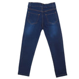 Girls Denim Embroidered Pant - Dark Blue, Kids, Pants And Capri, Chase Value, Chase Value