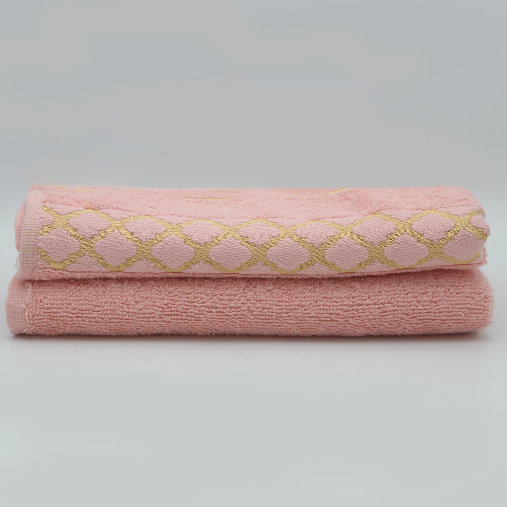 Face Towel Greek Border 50x100 - Light Pink, Home & Lifestyle, Face Towels, Chase Value, Chase Value