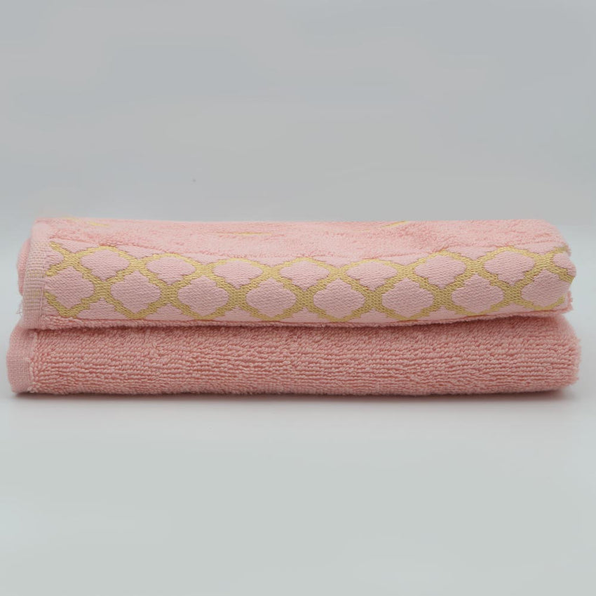Face Towel Greek Border 50x100 - Light Pink, Home & Lifestyle, Face Towels, Chase Value, Chase Value