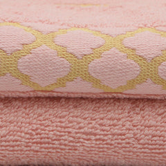 Face Towel Greek Border 50x100 - Light Pink, Home & Lifestyle, Face Towels, Chase Value, Chase Value