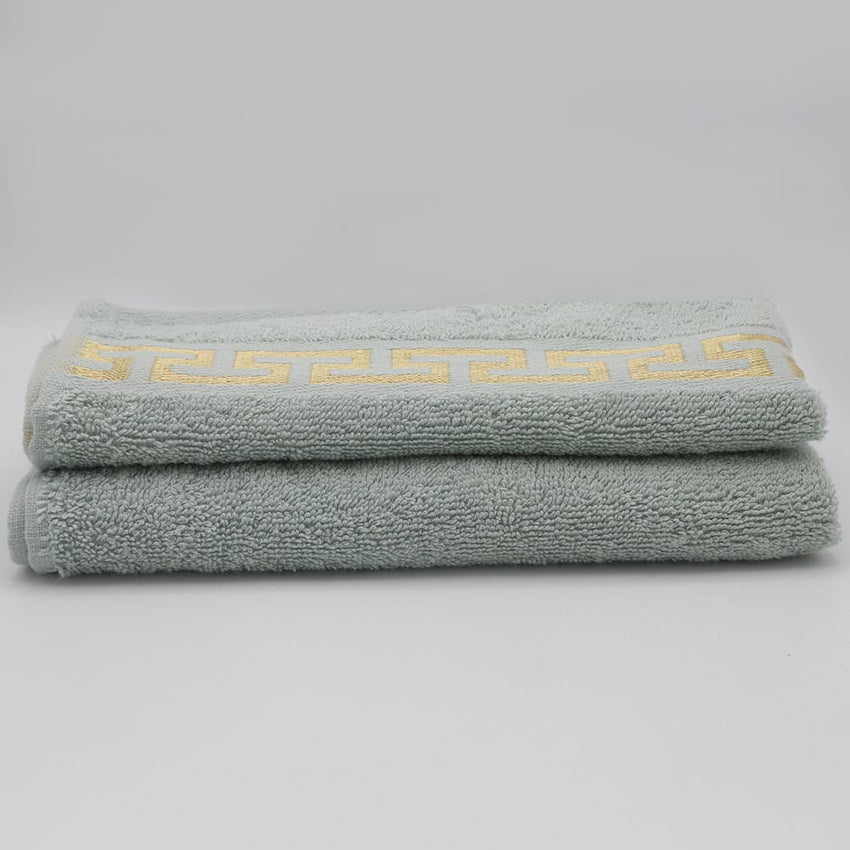Face Towel Greek Border 50x100 - Sea Green, Home & Lifestyle, Face Towels, Chase Value, Chase Value