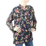 Women's Printed Lace Top - Navy Blue, Women, T-Shirts And Tops, Chase Value, Chase Value