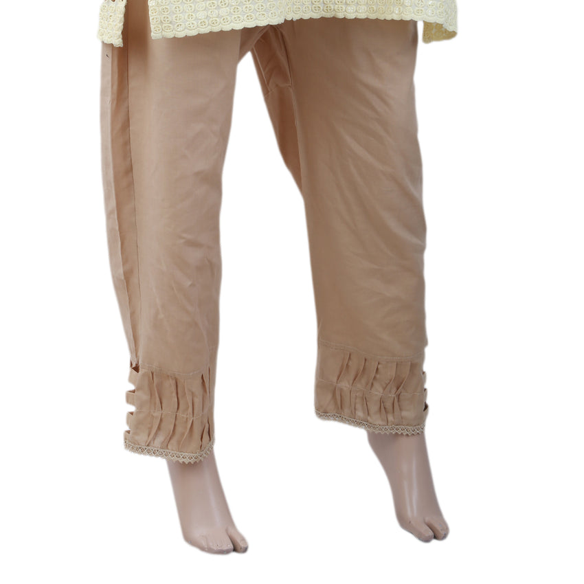 Women's Fancy Trouser With Pleats - Beige, Women, Pants & Tights, Chase Value, Chase Value