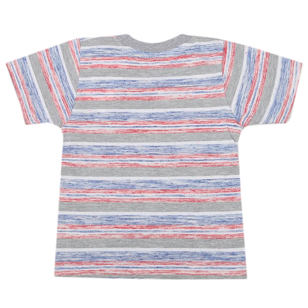 Boys Yarn Dyed Half Sleeves T-Shirt - Multi, Kids, Boys T-Shirts, Chase Value, Chase Value