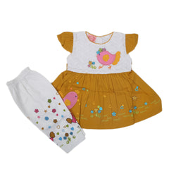 Newborn Girls Half Sleeves Suit - Yellow, Kids, NB Girls Sets And Suits, Chase Value, Chase Value
