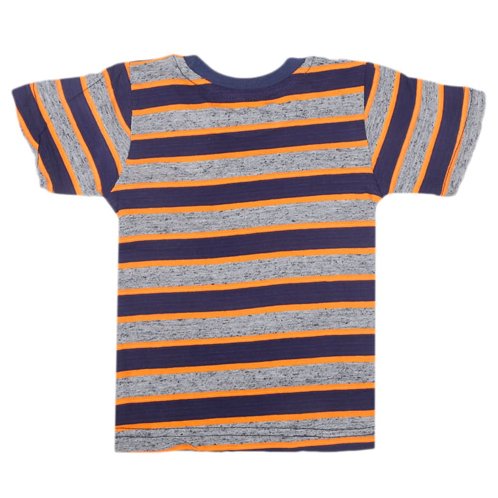 Boys Yarn Dyed Half Sleeves T-Shirt - Multi, Kids, Boys T-Shirts, Chase Value, Chase Value