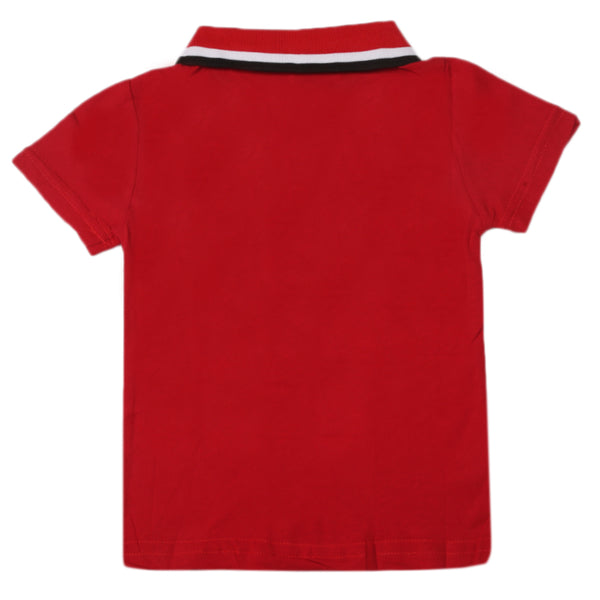 Boys Half Sleeves Polo T-Shirt - Maroon, Boys T-Shirts, Chase Value, Chase Value