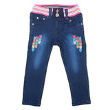 Girls Stretchable Denim Pant - Dark Blue, Kids, Pants And Capri, Chase Value, Chase Value