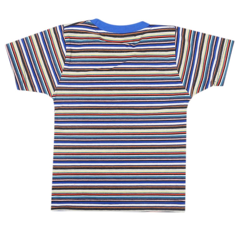 Boys Yarn Dyed Half Sleeves T-Shirt - Multi, Kids, Boys T-Shirts, Chase Value, Chase Value