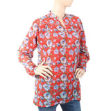 Women's Printed Lace Top - Red, Women, T-Shirts And Tops, Chase Value, Chase Value