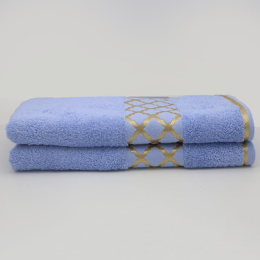Bath Towel Greek Border 70x140 - Light Blue, Home & Lifestyle, Bath Towels, Chase Value, Chase Value