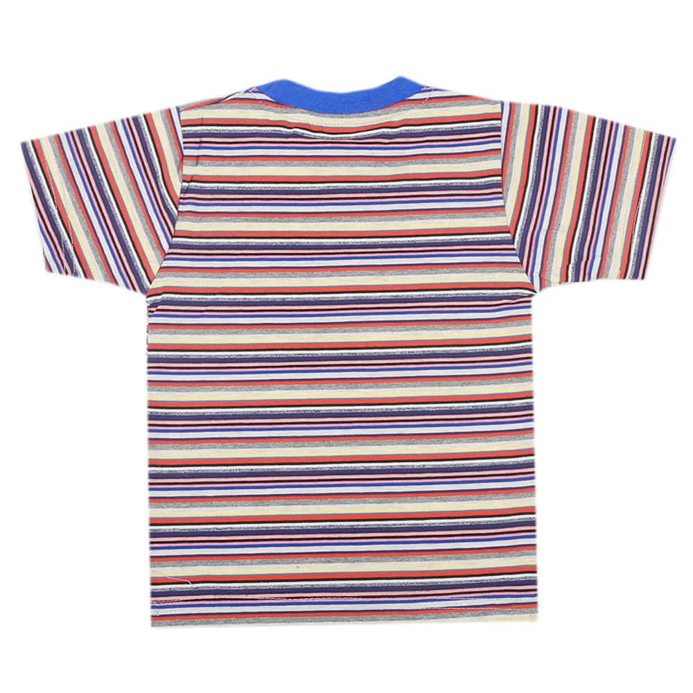 Boys Yarn Dyed Half Sleeves T-Shirt - Multi, Kids, Boys T-Shirts, Chase Value, Chase Value