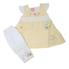 Newborn Girls Half Sleeves Suit - Yellow, Kids, Newborn Girls Sets And Suits, Chase Value, Chase Value