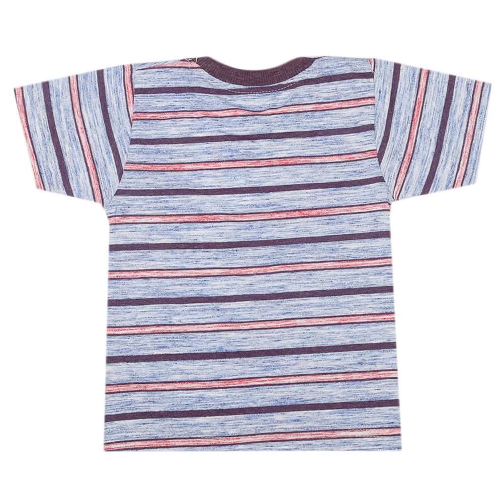 Boys Yarn Dyed Half Sleeves T-Shirt - Multi, Kids, Boys T-Shirts, Chase Value, Chase Value