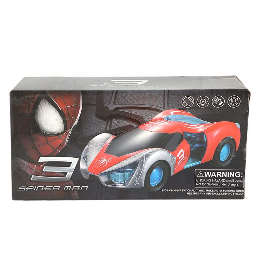 Spider Man Car With Music And Light For Kids - Red - test-store-for-chase-value