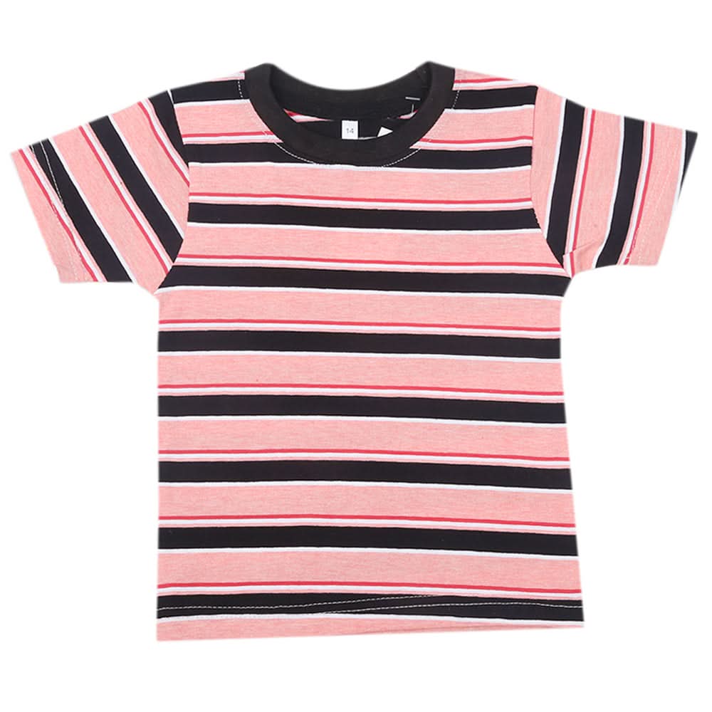 Boys Yarn Dyed Half Sleeves T-Shirt - Multi, Kids, Boys T-Shirts, Chase Value, Chase Value