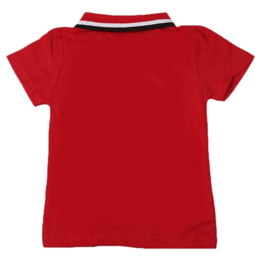 Boys Half Sleeves Polo T-Shirt - Maroon, Boys T-Shirts, Chase Value, Chase Value
