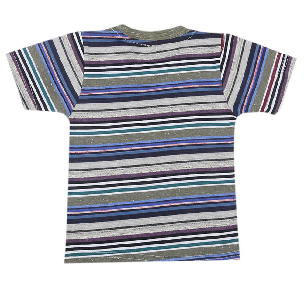 Boys Yarn Dyed Half Sleeves T-Shirt - Multi, Kids, Boys T-Shirts, Chase Value, Chase Value