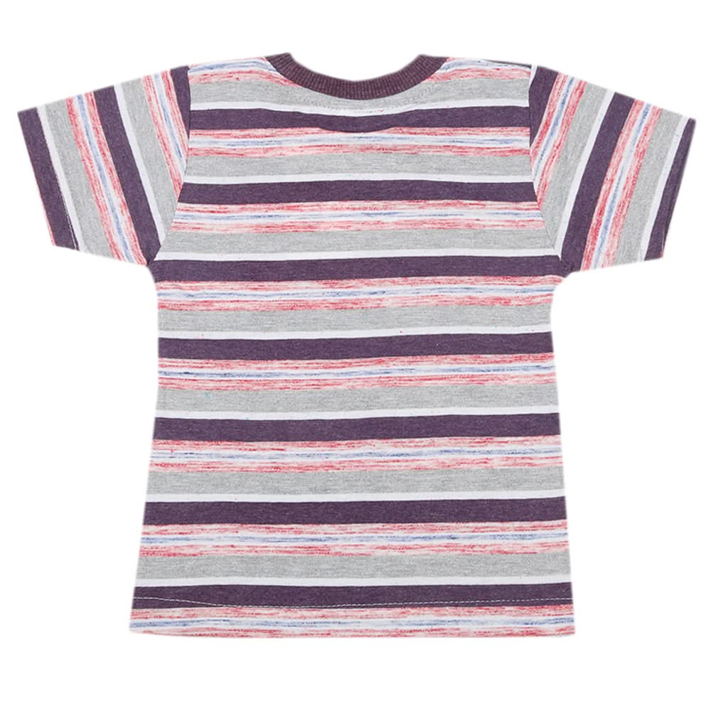 Boys Yarn Dyed Half Sleeves T-Shirt - Multi, Kids, Boys T-Shirts, Chase Value, Chase Value