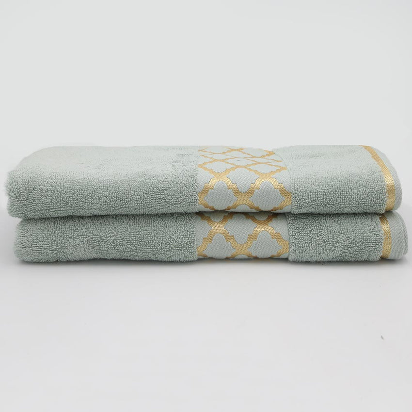 Bath Towel Greek Border 70x140 - Sea Green, Home & Lifestyle, Bath Towels, Chase Value, Chase Value