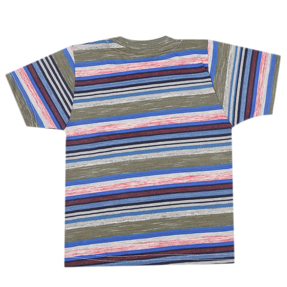 Boys Yarn Dyed Half Sleeves T-Shirt - Multi, Kids, Boys T-Shirts, Chase Value, Chase Value
