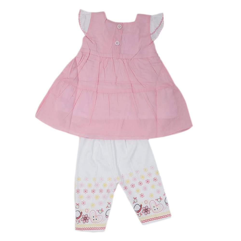Newborn Girls Half Sleeves Suit - Pink, Kids, NB Girls Sets And Suits, Chase Value, Chase Value