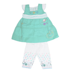 Newborn Girls Half Sleeves Suit - Sea Green, Kids, NB Girls Sets And Suits, Chase Value, Chase Value