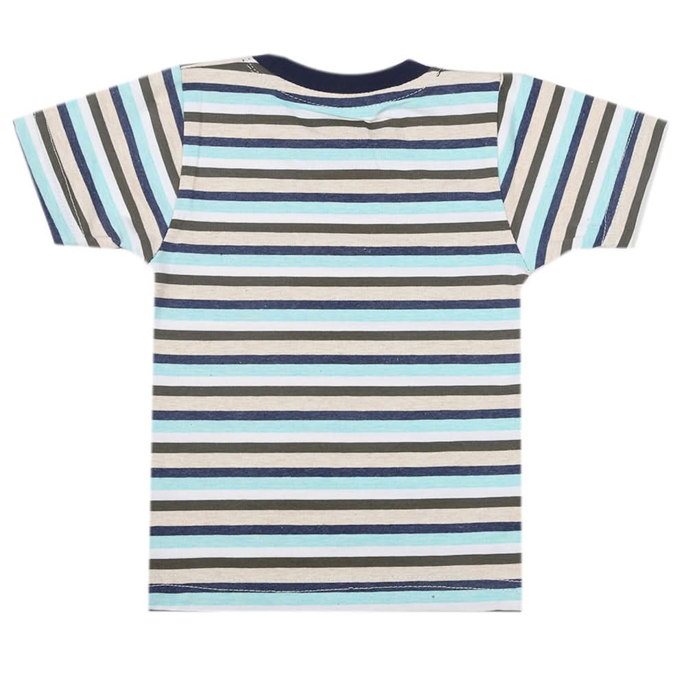 Boys Yarn Dyed Half Sleeves T-Shirt - Multi, Kids, Boys T-Shirts, Chase Value, Chase Value