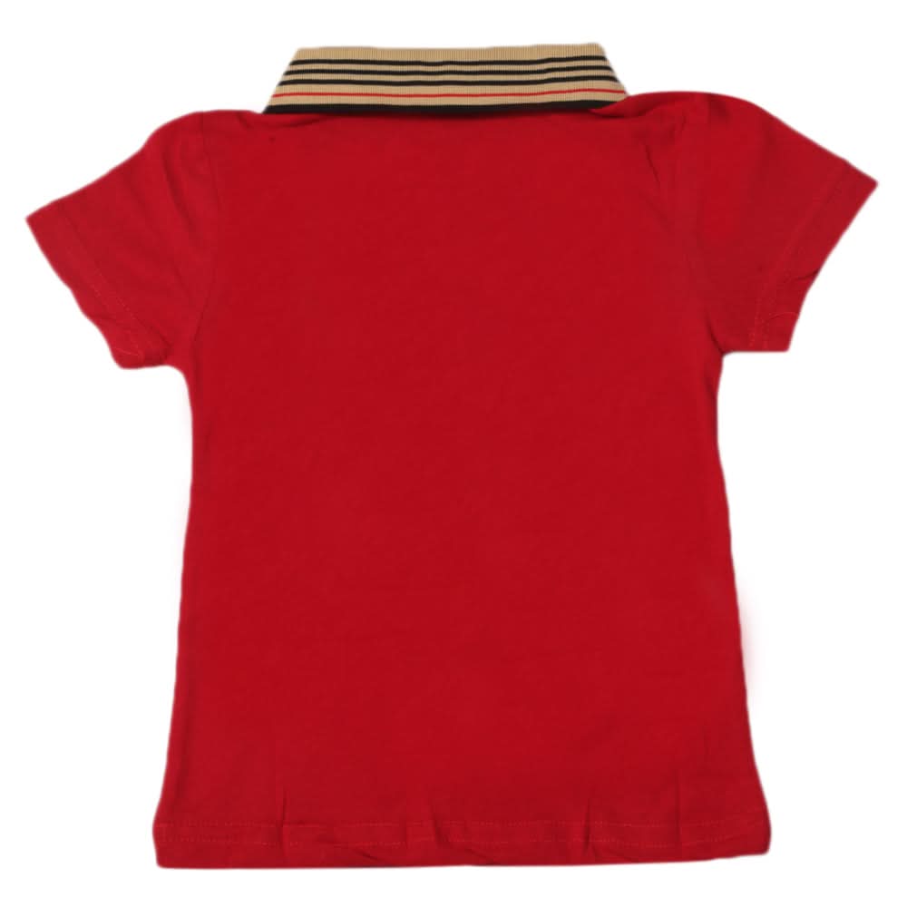 Boys Half Sleeves Polo T-Shirt - Maroon, Boys T-Shirts, Chase Value, Chase Value