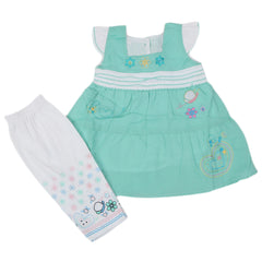Newborn Girls Half Sleeves Suit - Sea Green, Kids, NB Girls Sets And Suits, Chase Value, Chase Value