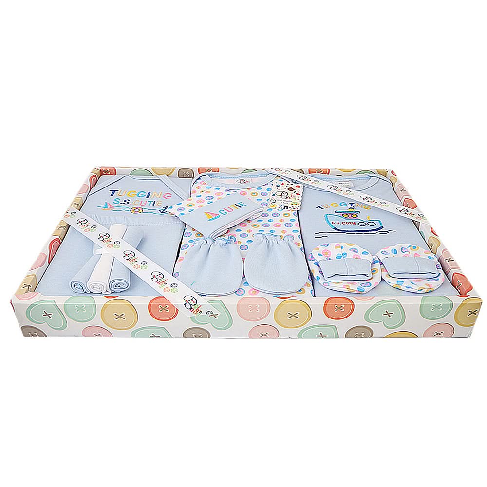 Newborn Gift Set 3Pcs - Blue, Newborn, Chase Value, Chase Value