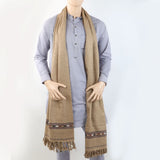 Men's Shawl Jugnu Pure - Khaki, Men, Shawls & Mufflers, Chase Value, Chase Value