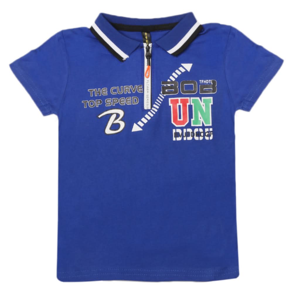 Boys Half Sleeves Polo T-Shirt - Royal Blue, Boys T-Shirts, Chase Value, Chase Value