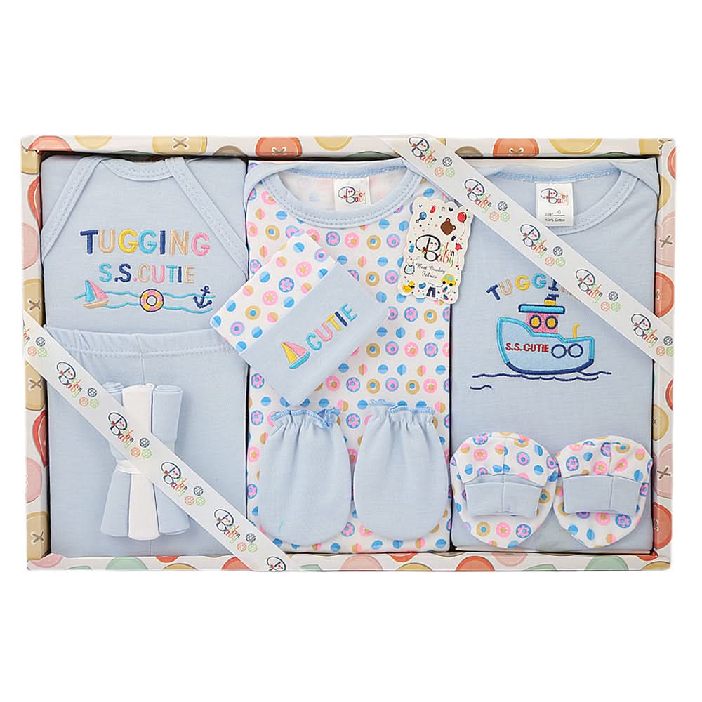Newborn Gift Set 3Pcs - Blue, Newborn, Chase Value, Chase Value
