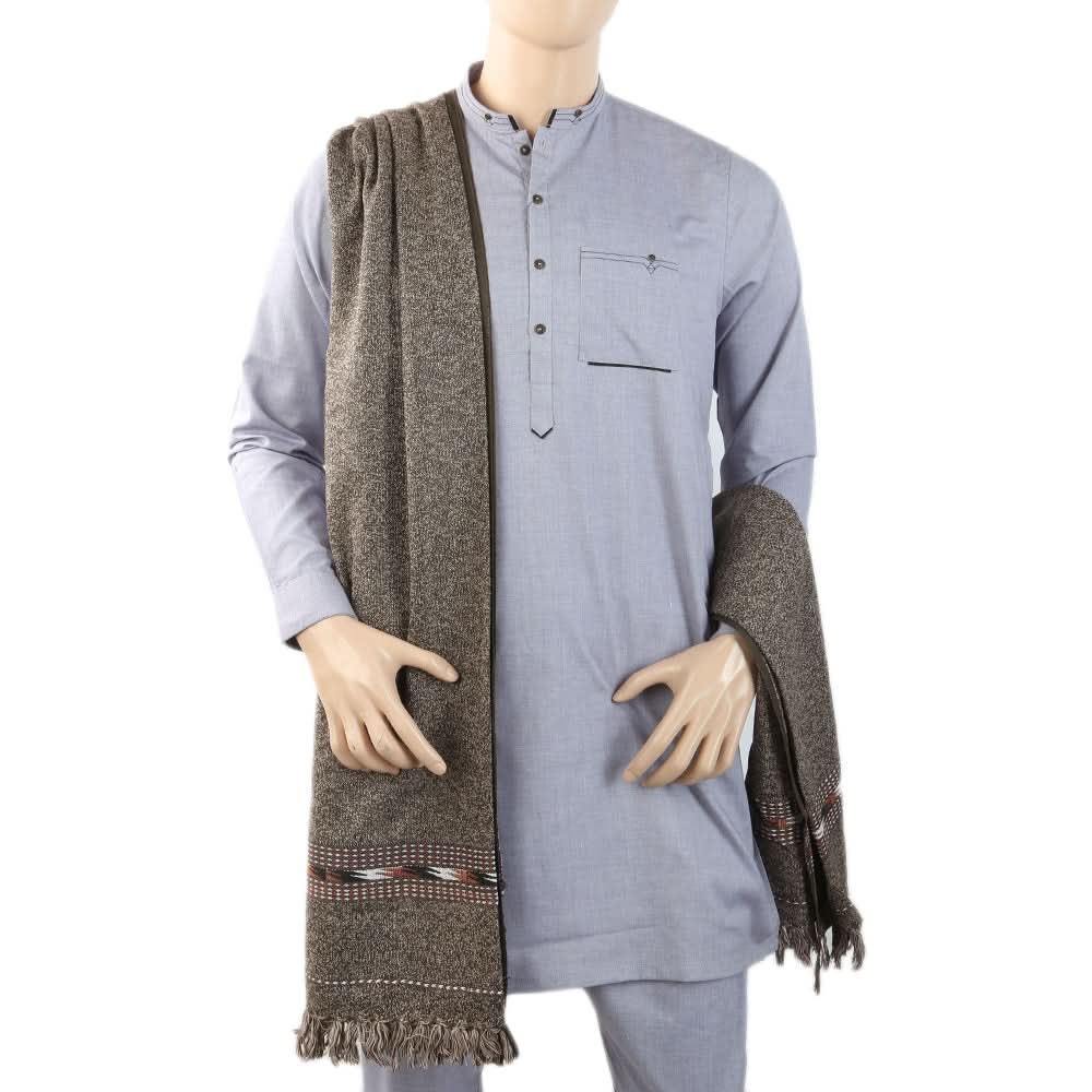 Men's Shawl Jugnu Pure - Olive Green, Men, Shawls & Mufflers, Chase Value, Chase Value