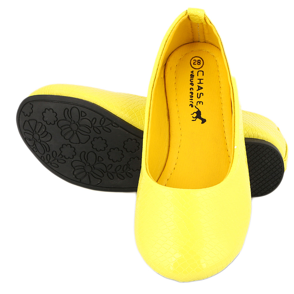 Girls Fancy Pumps - Yellow, Kids, Pump, Chase Value, Chase Value