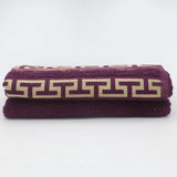Face Towel Greek Border 50x100 - Purple, Home & Lifestyle, Face Towels, Chase Value, Chase Value