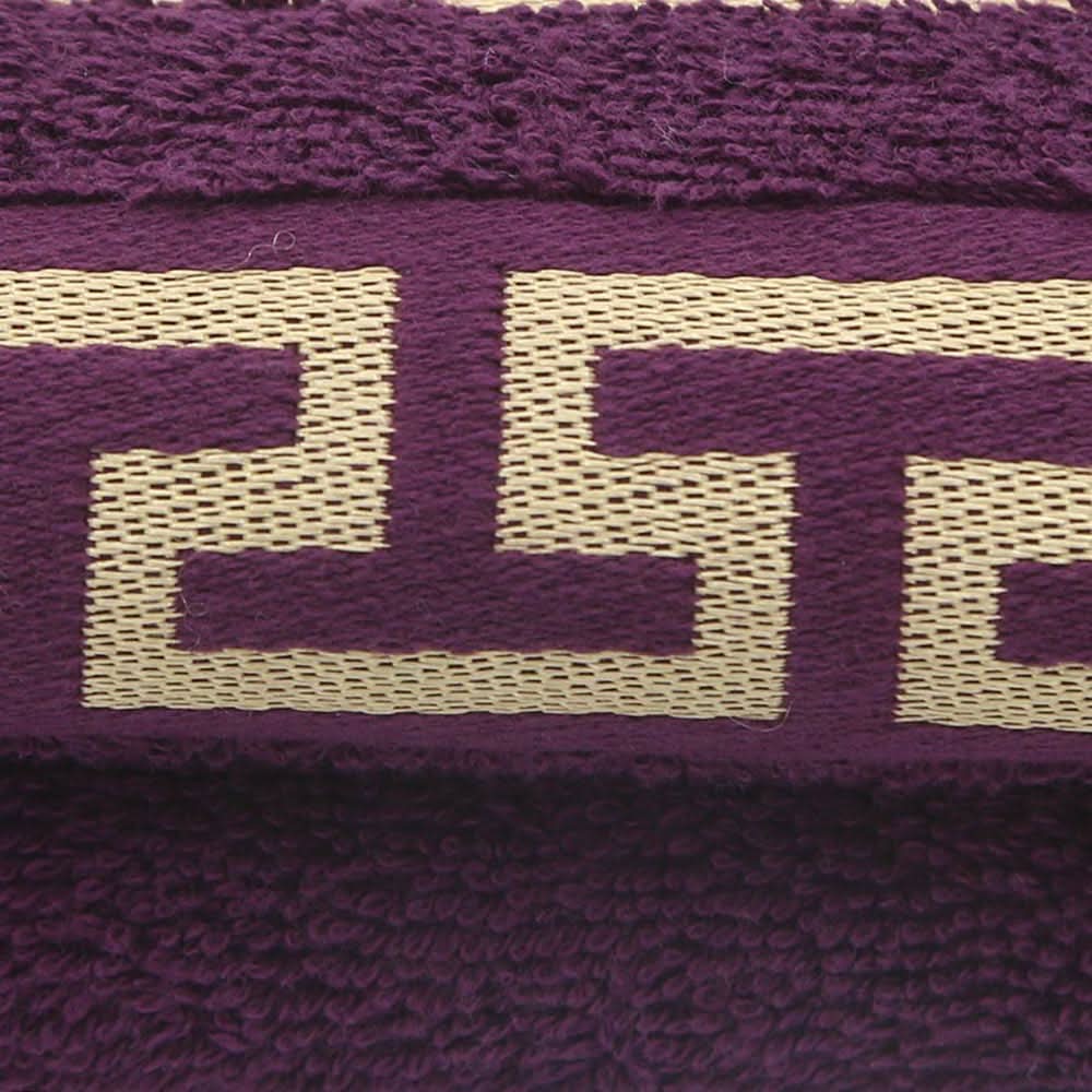 Face Towel Greek Border 50x100 - Purple, Home & Lifestyle, Face Towels, Chase Value, Chase Value