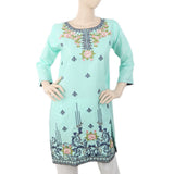 Women's Embroidered Kurti - Cyan, Women, Ready Kurtis, Chase Value, Chase Value